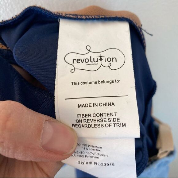 Revolution Dance Costume blue lyrical winter mesh MEMORIES RC23918 MA adult - Picture 10 of 14